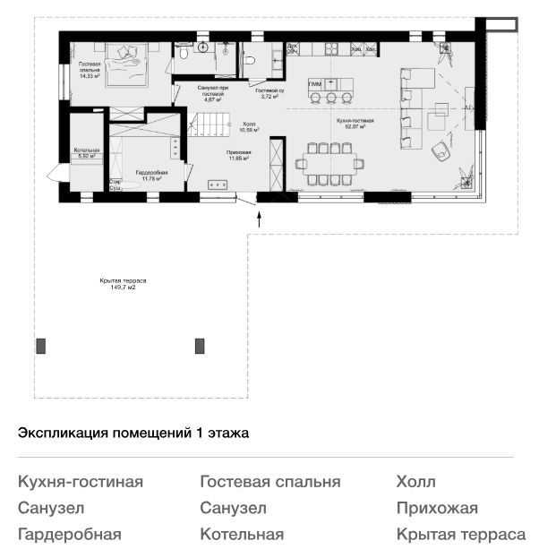 Не указано: Вилла по проекту Infinity в охраняемом поселке